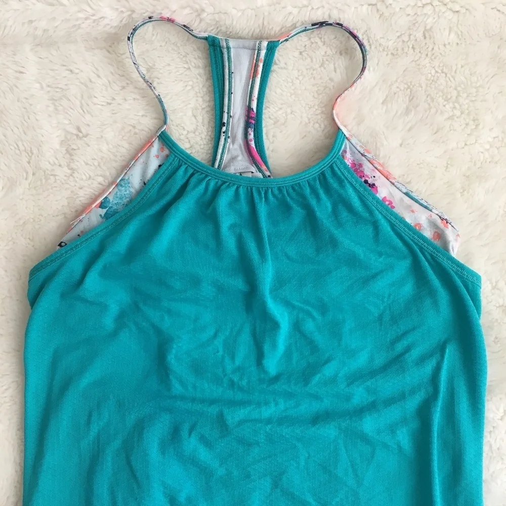 Ivivva Girls Pink Blue Tank Top Size 14